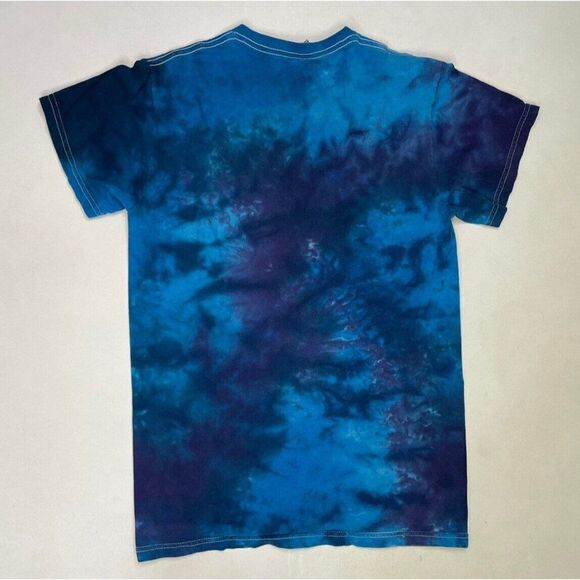 Pink Floyd Dark Side Of The Moon Graphic T-shirt Women Small Blue Tie Dye Music - Picture 3 of 5